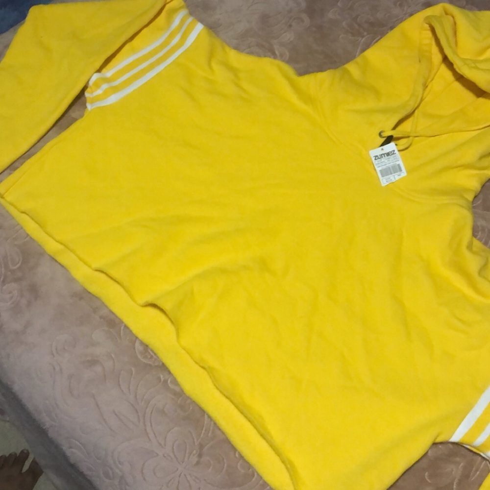 Cropped Yellow Hoodie Zumiez